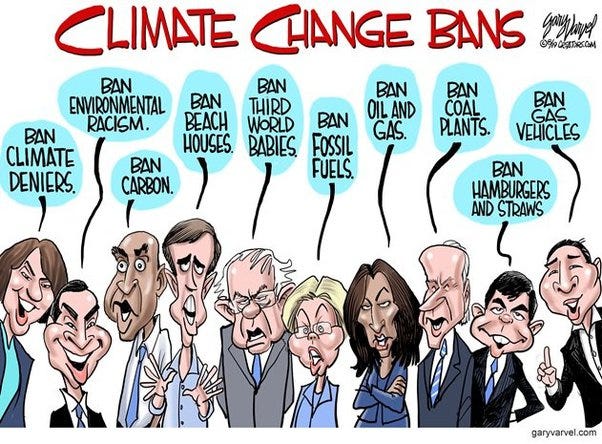 Geez . . . they’ll ban anything and blame it on climate change!