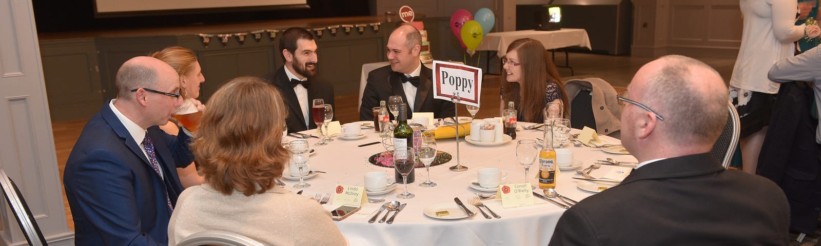 Group of volunteers talking around a table