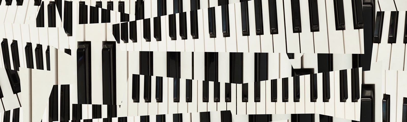 Connection of math and music, black and white piano keys