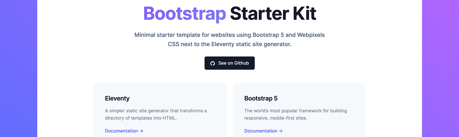 Bootstrap Starter Kit