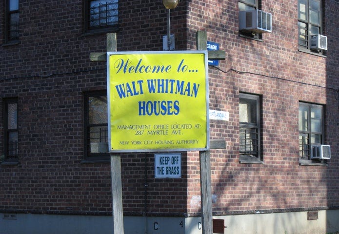 The Walt Whitman Houses in Brooklyn. Image via Patch.com.