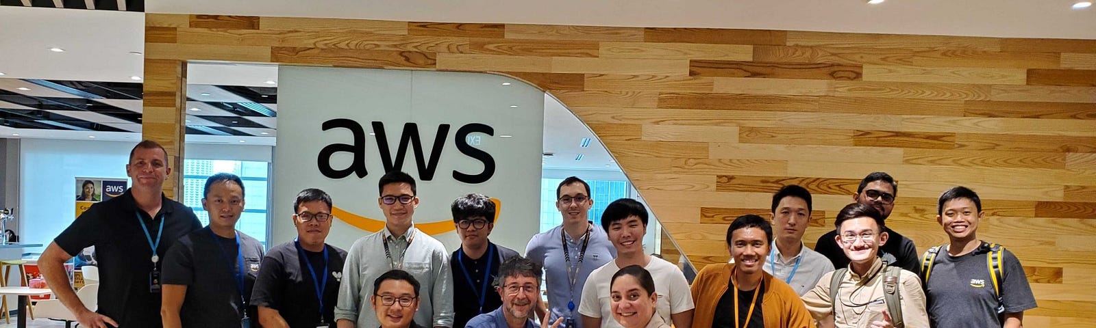 My team photo on AWS Singapore Office