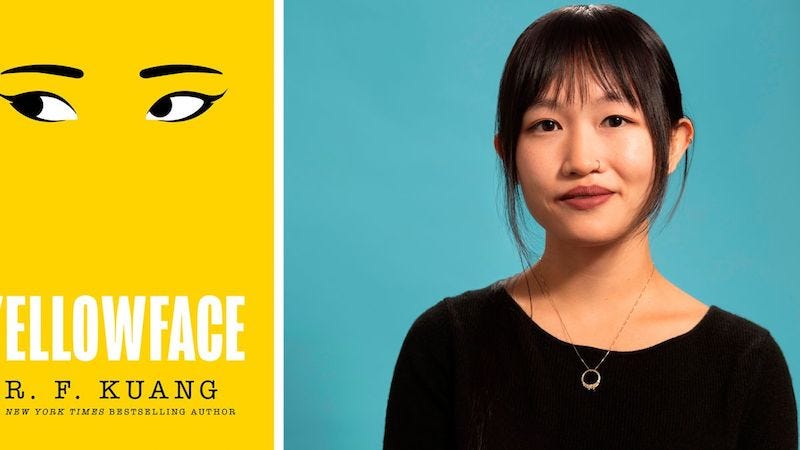 R. F. Kuang and the cover of “Yellowface”