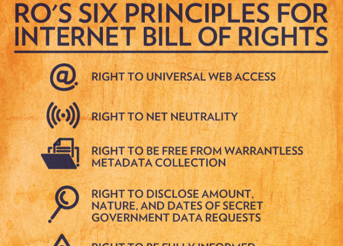 An Image of the Internet bill of Rights