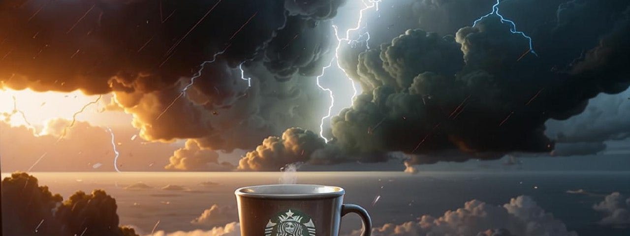 AI generated image of Starbucks coffee