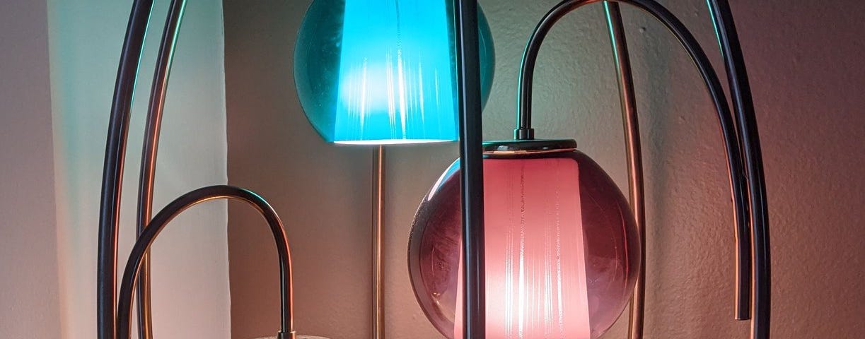 A mid-century modern lamp that once belonged to the author’s Uncle Jim.