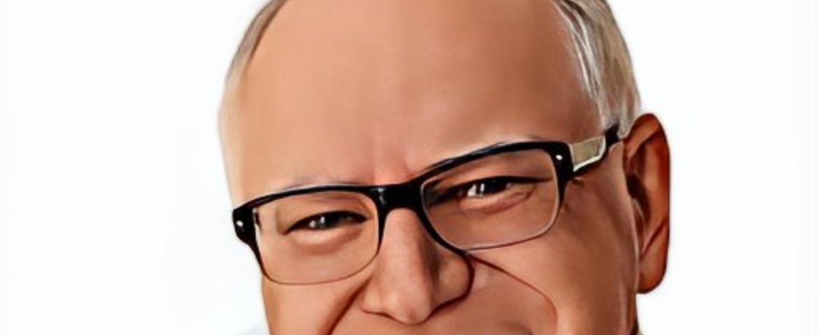 Head shot of Tim Walz, vice presidential nominee