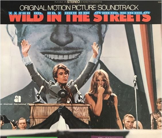 Photo of LP cover for soundtrack of “Wild in the Streets”