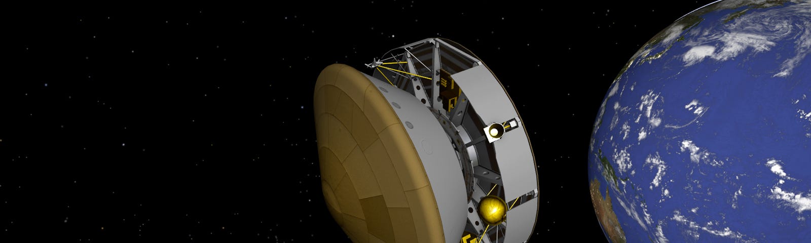 perseverance space probe in flight