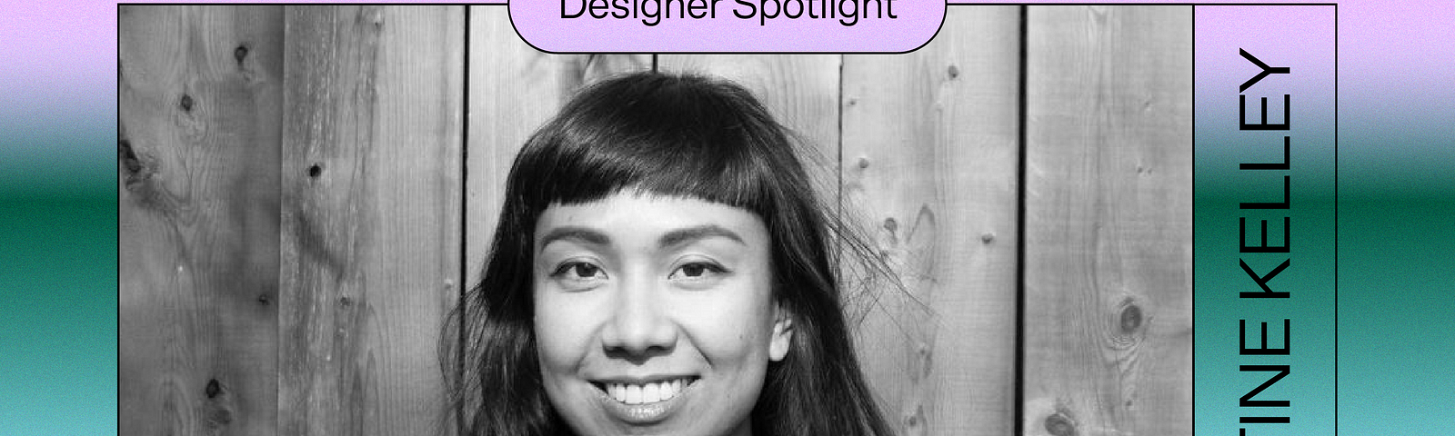 A photo of Justine Kelley of this week’s Designer Spotlight.
