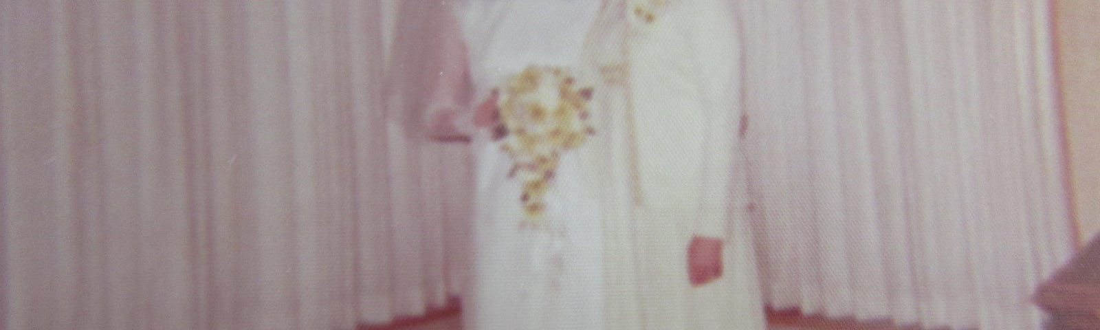 1970’s bride with mom