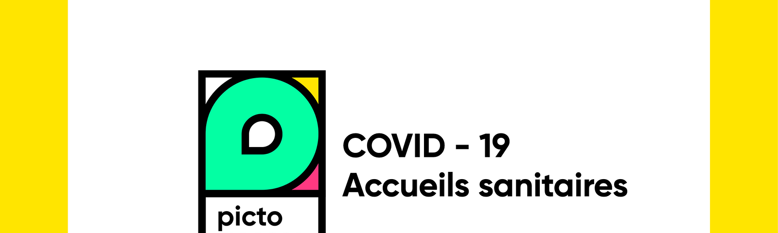 Visuel logo Picto Access + covid 19, accueil sanitaire