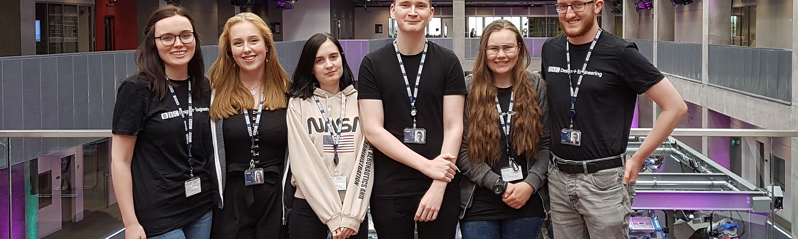 The group of interns (from left: Emma, Rachel, Nicola, Grant, Amanda, Lachlan)