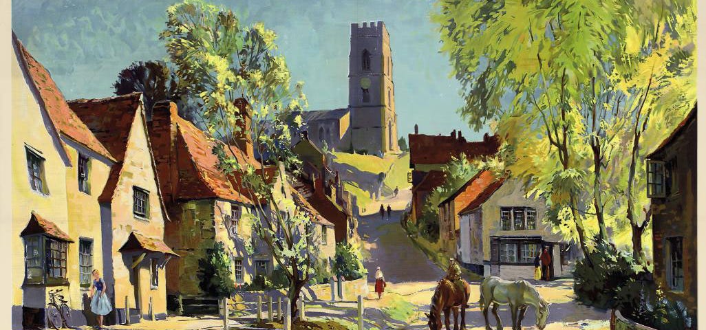 Kersey, Suffolk, painted by Jack Merriott