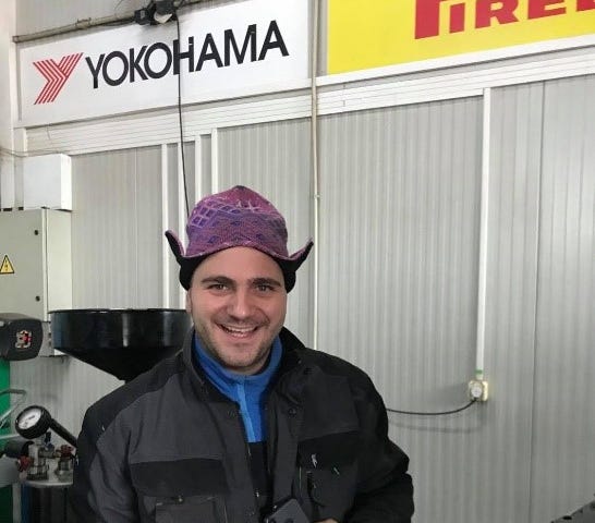 Dimitar Yordanov on his workplace (Ivea-Fulda) in Yambol in November 2020