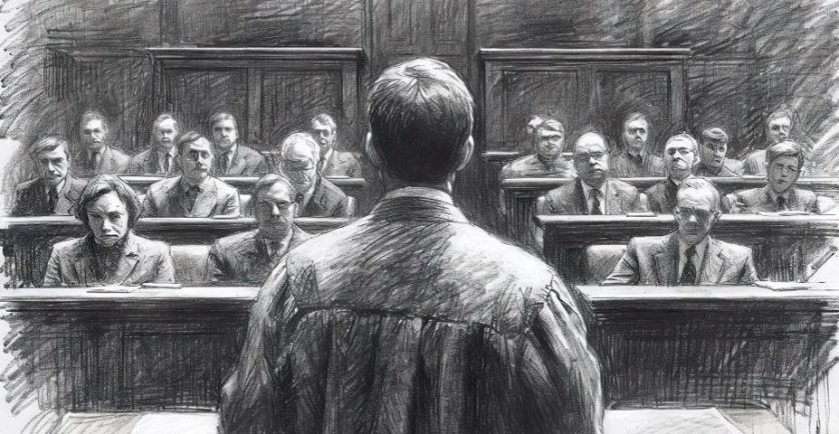 An court room scenario