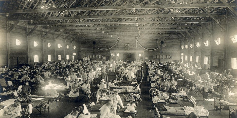 Emergency hospital during the Influenza epidemic, Camp Funston, Kansas