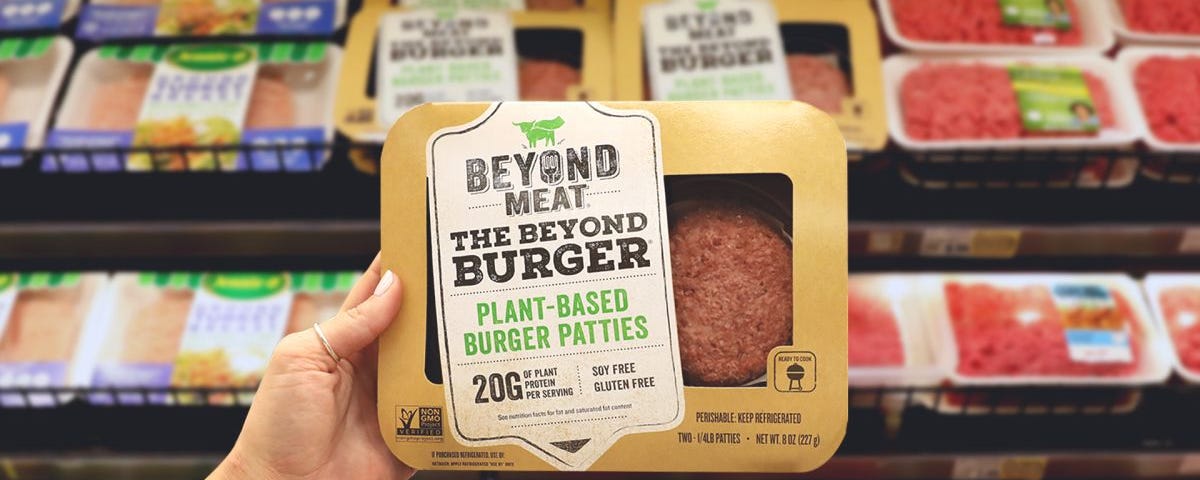 Plant based burger patties by Beyond Meat