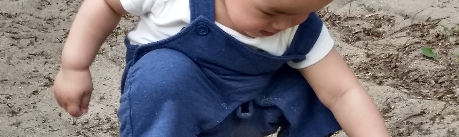 Child playing in sand