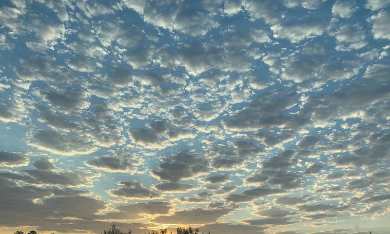 Blue and grey clouds