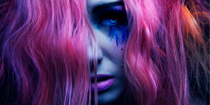 Close up face pic of a woman in pink hair — Gooning Sex Guide: What Is Gooning?