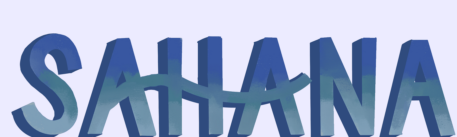 Block letter text that reads “Sahana”