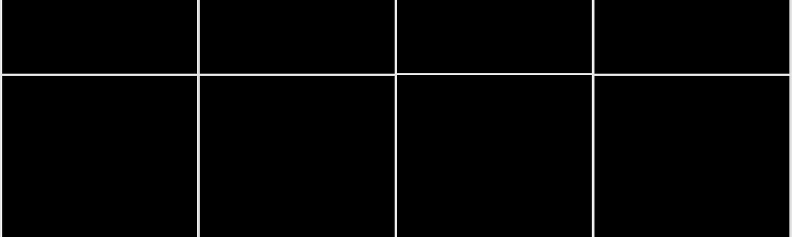 Grid of black squares resembling an Instagram feed.
