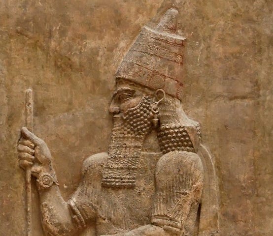 Sargon II. from wall of the palace of Sargon II at Dur Sharrukin in Assyria (now Khorsabad in Iraq), c. 716–713 BC