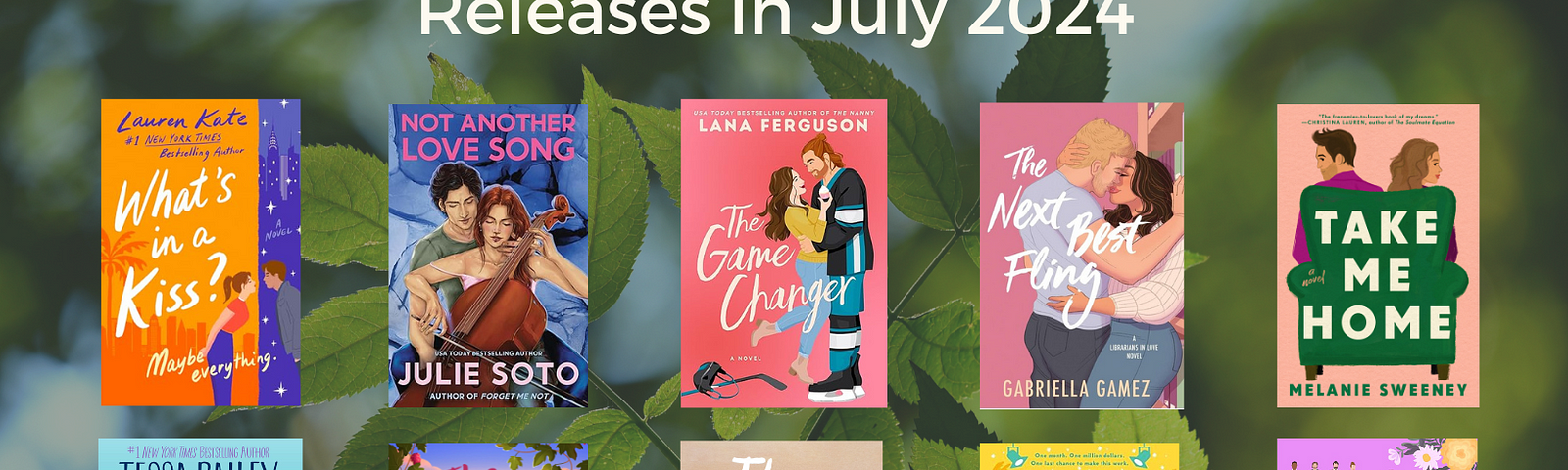 The 10 most anticipated romance books that will be published in July 2024.
