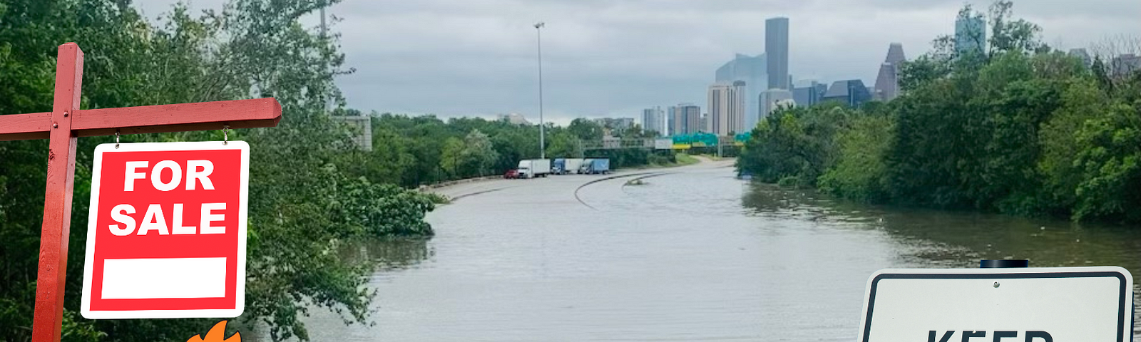 Flooded Houston interstate