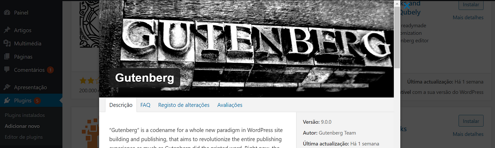 Seu site é em Wordpress e utiliza Gutenberg ou editor clássico?