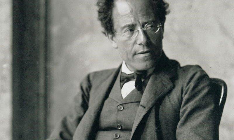 A 1907 photograph of Gustav Mahler taken from his Wikipedia page.