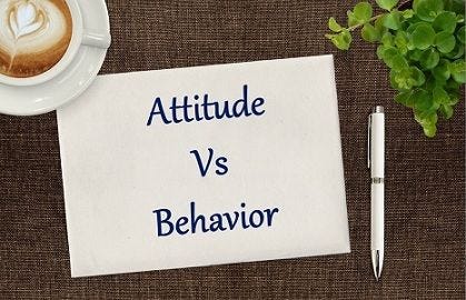 Attitude Vs. Behavior
