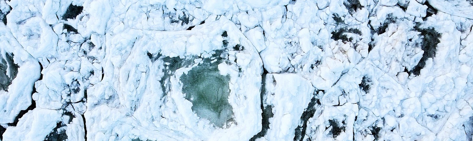Ice on the Lake Michigan shoreline