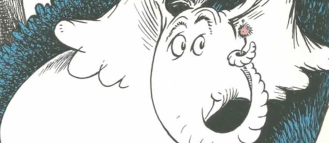 Cartoon image of Horton Hears hearing a Who