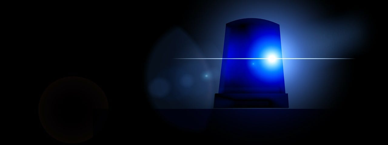 A police blue light.