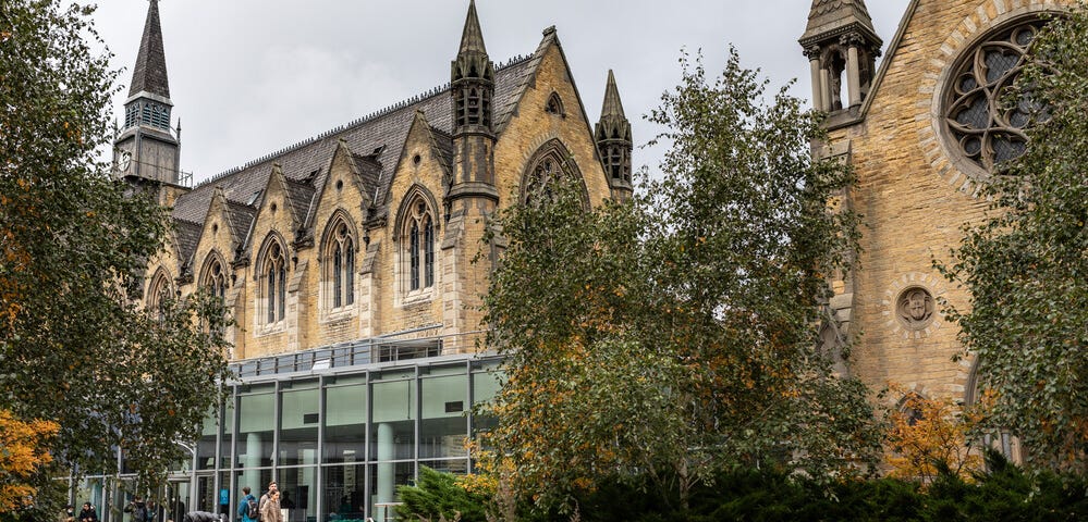 Leeds University Business School building, on University of Leeds Campus