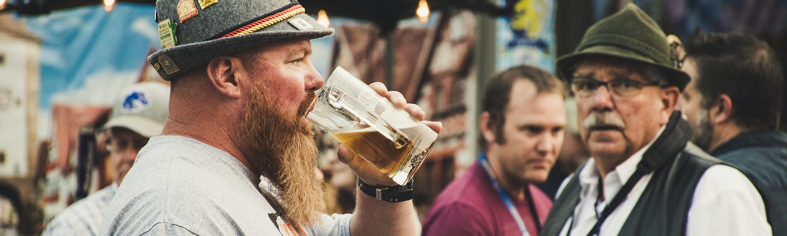 Oktoberfest — drinking steins of beer