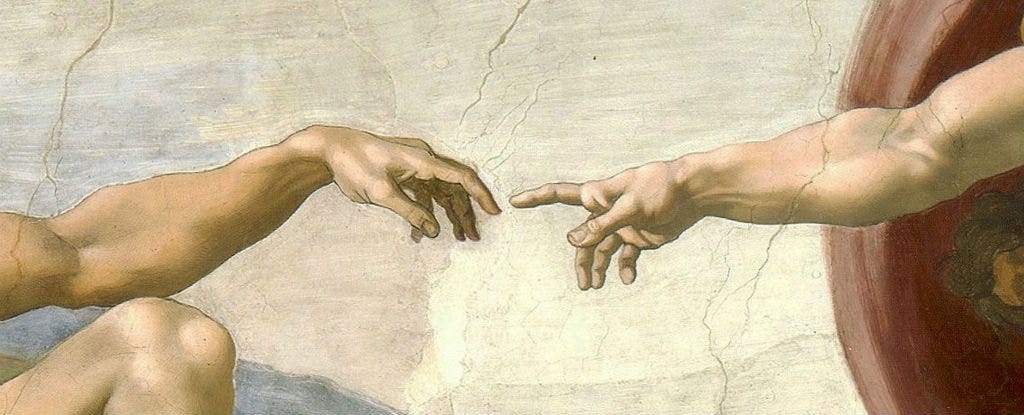 Photo of the Hand of God artwork