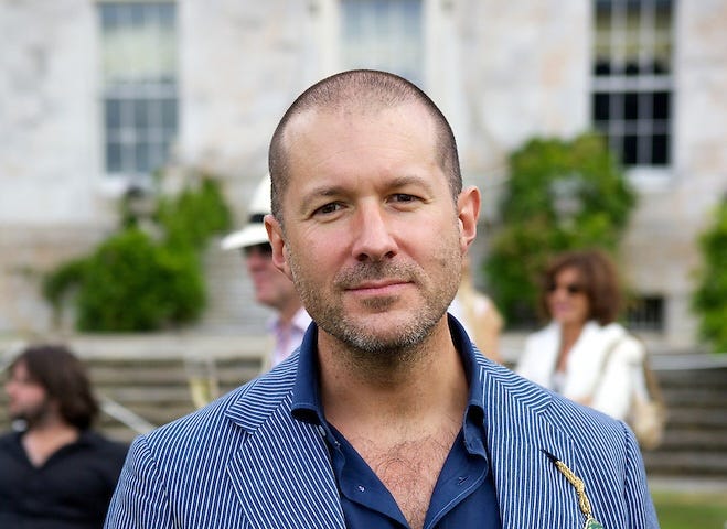 IMAGE: Sir Jonathan Paul Ive, senior vice president of industrial design at Apple Inc at The 2010 Goodwood Festival of Speed Cartier Style et Luxe party, in a photo by Marcus Dawes