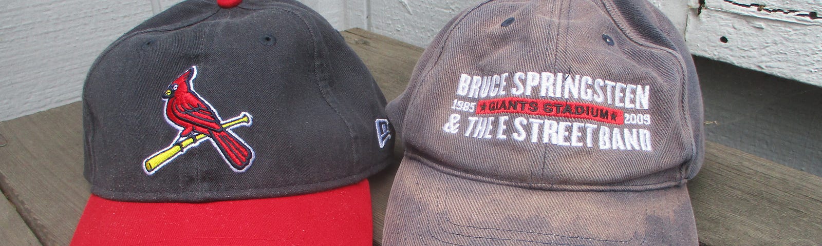 Two hats, one for social events and one specifically for exercising
