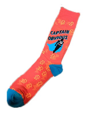 Captain Obvious Sock