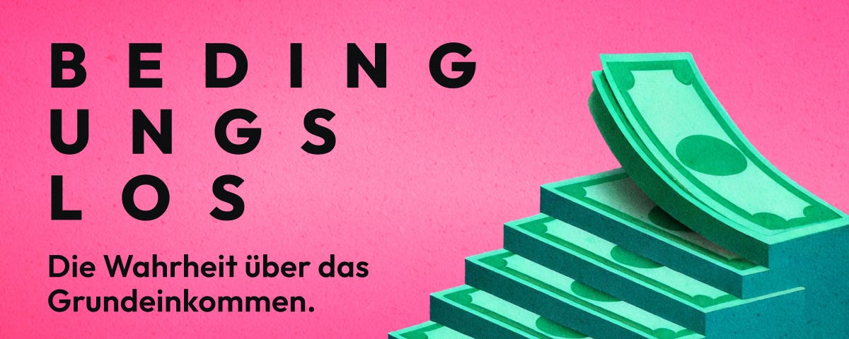 IMAGE: An illustration of the German page “Mein Grundeinkommen”, an experimento on UBI