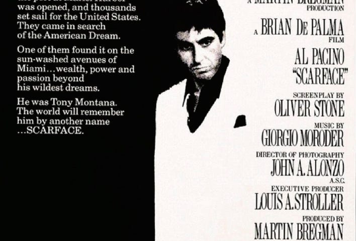 poster for the 1983 film Scarface
