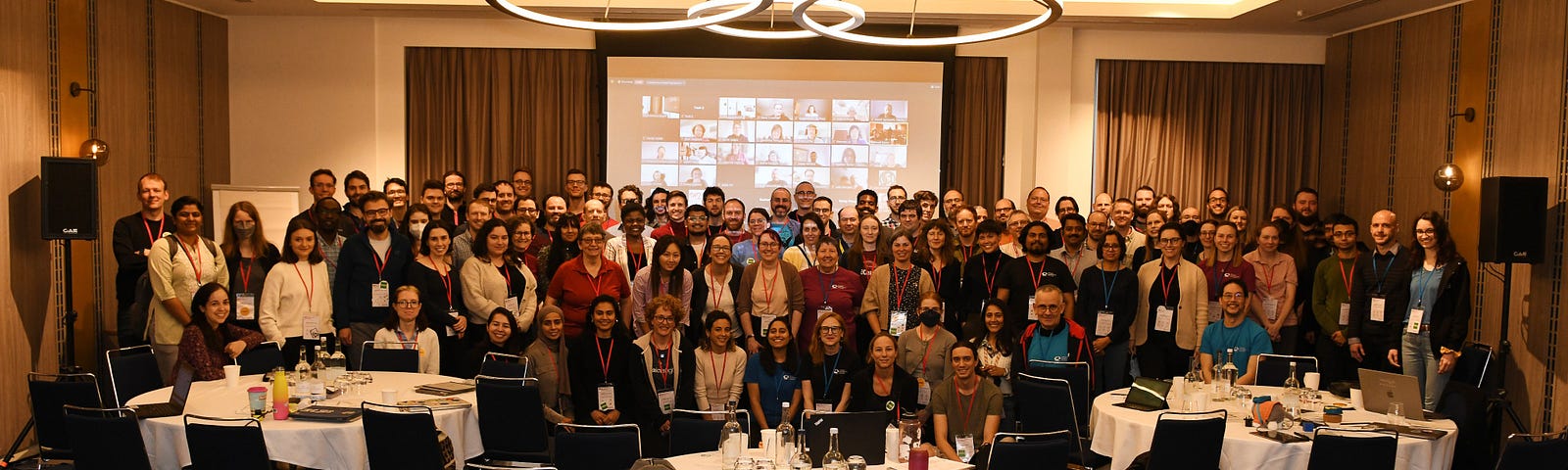 A group photo of the in-person participants at the Software Sustainability Institute’s 2023 Collaborations Workshop.