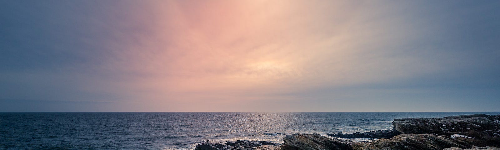 A view of the ocean in Rhode Island.