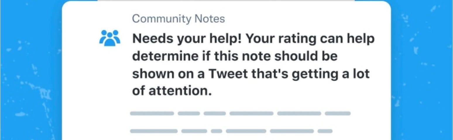 IMAGE: An X pop up asking a user to contribute with a Community Note to fact check an update
