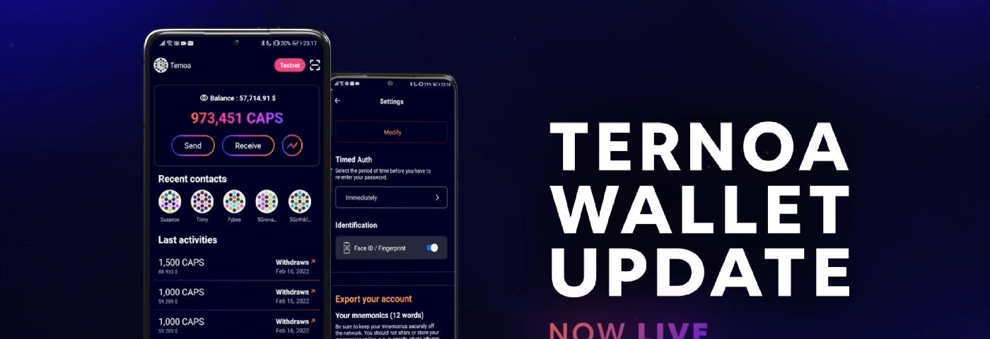 Ternoa Wallet Update