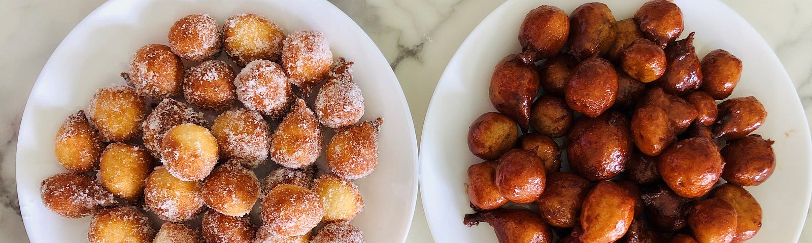 Sugar-coated and Glazed Donut Holes