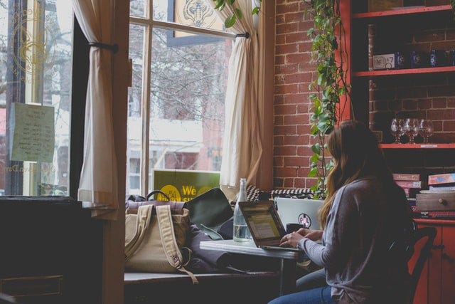 Person at a laptop